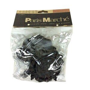 Paris Marché Remi 2 Curtain Holdbacks Art Bronze Floral Medallion